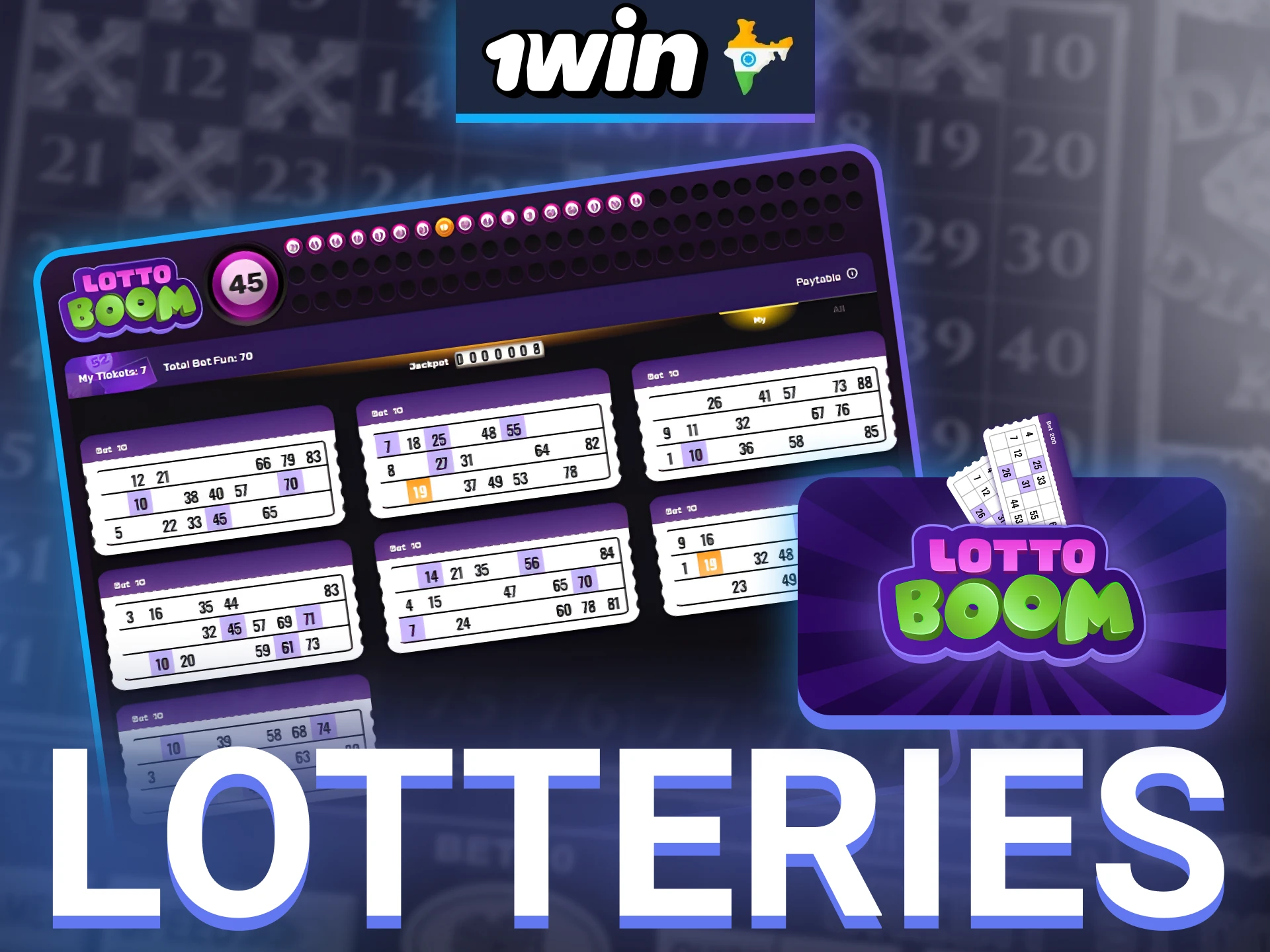 Win big prizes in lottery games on 1win.