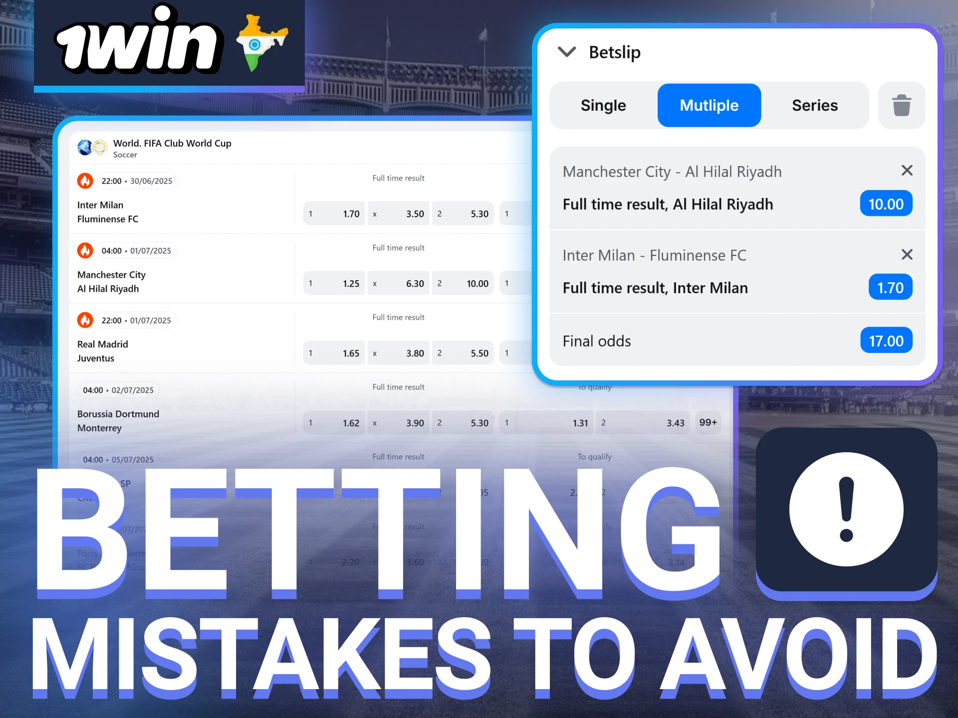 Follow the tips provided by 1win experts to minimize betting mistakes.