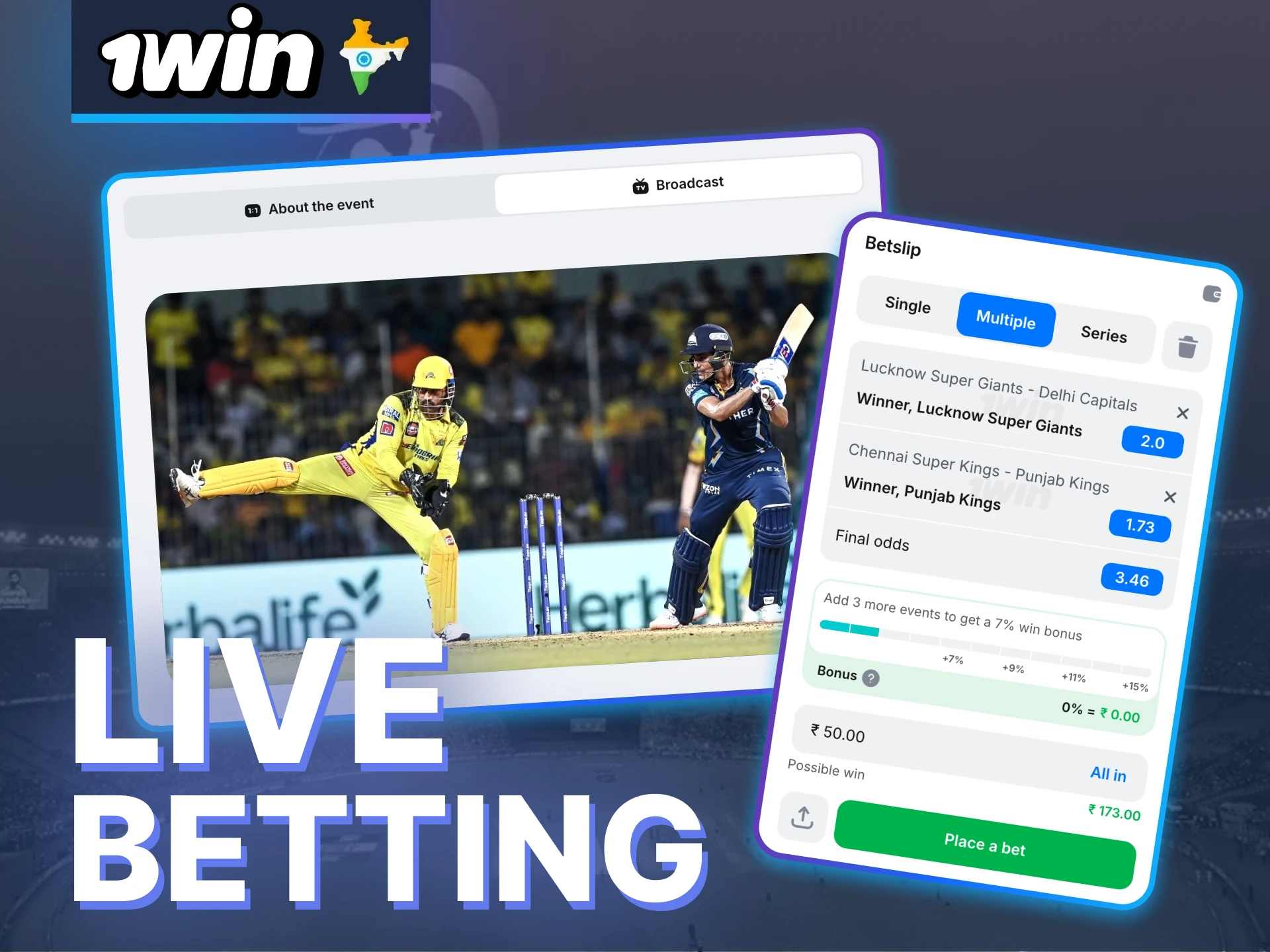 Experience live action with 1win and place bets in real time while watching high quality IPL streams.